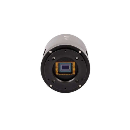 ToupTek 585M PRO - Camera CMOS Monocromatica Raffreddata 8.3MP vista posteriore con sensore.