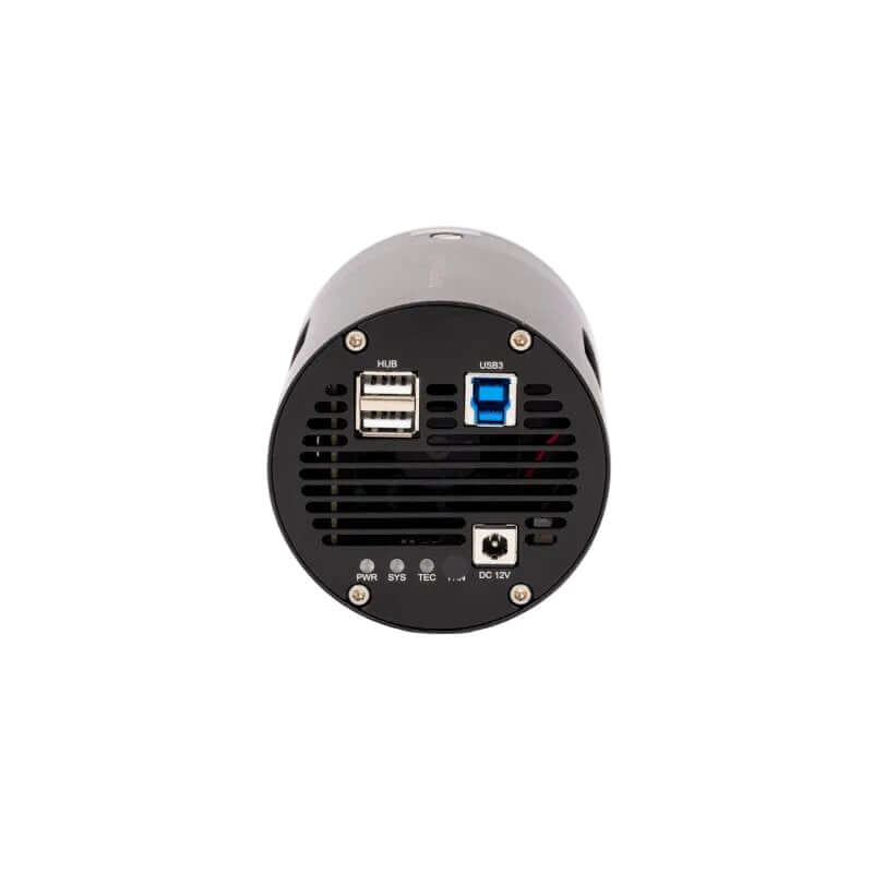 ToupTek 585M PRO - Camera CMOS Monocromatica Raffreddata 8.3MP retro con porte USB e alimentazione.