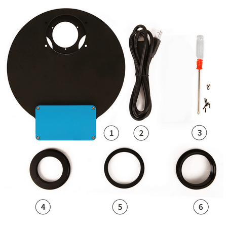 ToupTek Ruota Portafiltri AFW-8x125 - 8 Filtri USB 2.0 con accessori