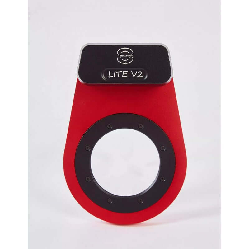 Rotatore di campo Wanderer Rotator Lite M68 V2 leggero con design compatto per treni ottici pesanti. Capacità 10kg, colore rosso.