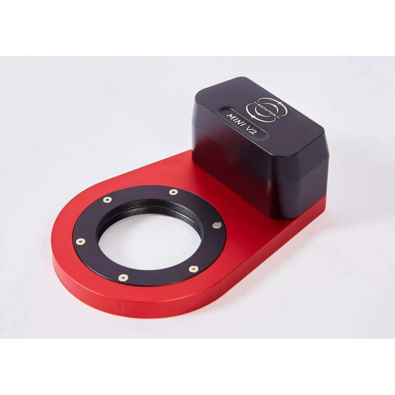 Rotatore di campo Wanderer Rotator Mini M54 V2 rosso e nero per treni ottici pesanti fino a 10kg con profilo basso.