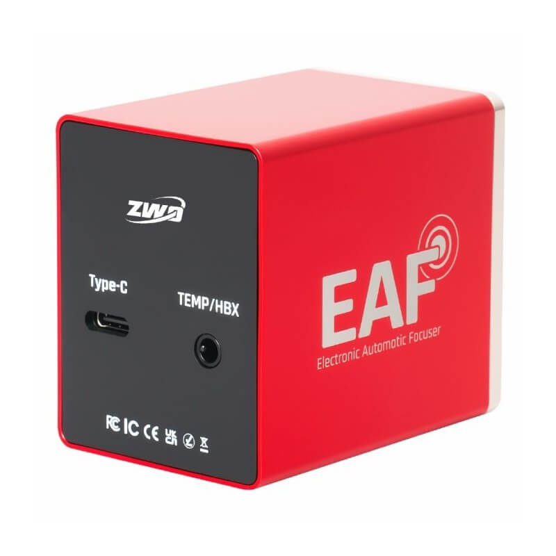 ZWO EAF N 5V Focheggiatore Elettronico rosso con porta USB-C per telescopio.