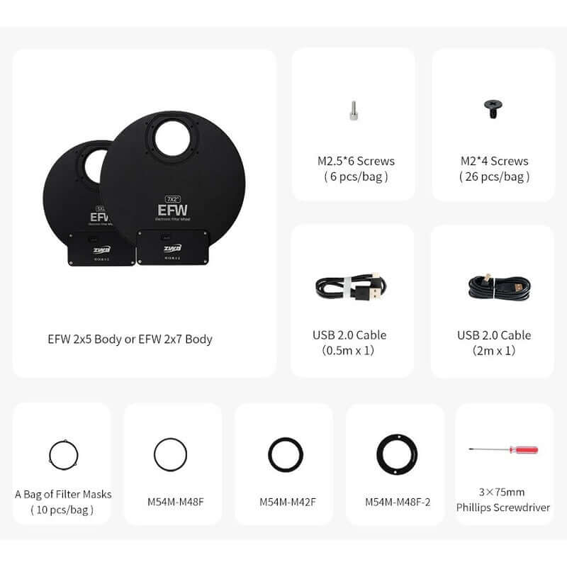 ZWO Ruota Portafiltri EFW 5×2" - accessori e parti