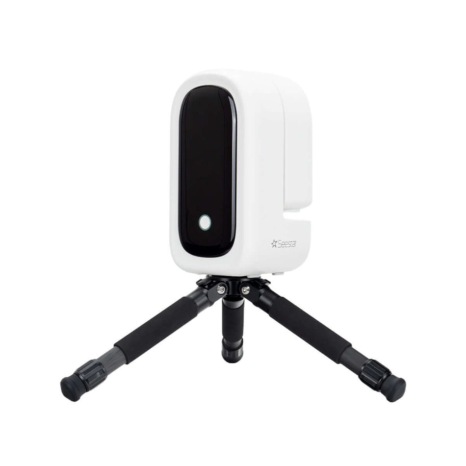 ZWO Seestar S50 Pro chiuso su treppiede - vista 1