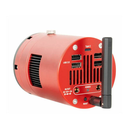 ZWO ASI 585 MM AIR Mono fotocamera retro vista porte USB e alimentazione